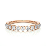 Load image into Gallery viewer, 0.57 CT Round Cut Lab Grown Diamond Prong Set Band  11 Stone IGI Certified
