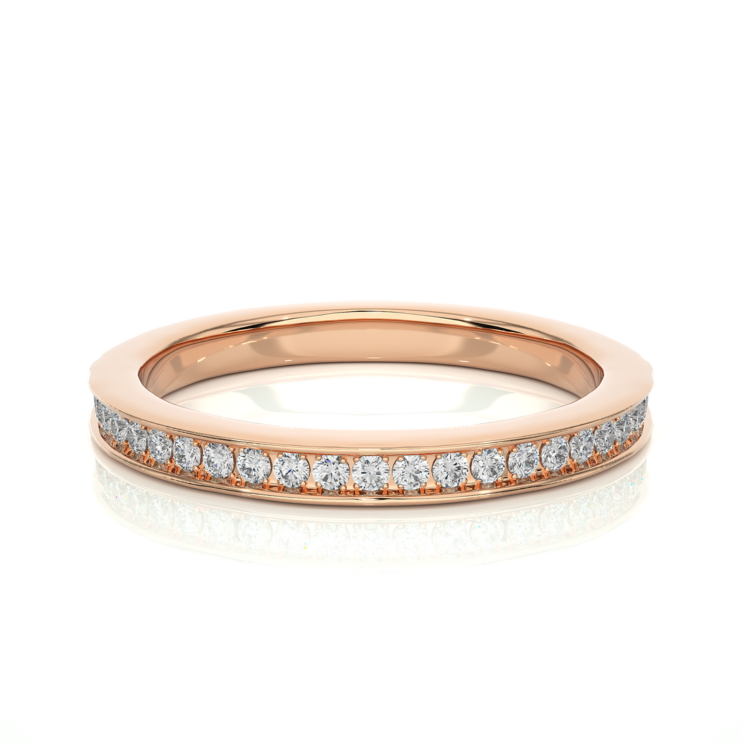 0.19 CT Round Cut Lab Grown Diamond Prong Set Band  23 Stone IGI Certified