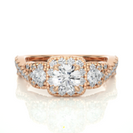Load image into Gallery viewer, 1.35 Carat Three Stone Lab-Grown Diamond Ring | Round with Hidden Princess Accent
