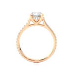 Load image into Gallery viewer, 1.58 CTW Round Lab-Grown Diamond Engagement Ring with Micropave &amp; Prong Set E-F / VVS-VS
