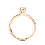 Load image into Gallery viewer, 0.74 CTW Round Lab-Grown Diamond Twisted Engagement Ring E-F / VVS-VS

