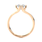 Load image into Gallery viewer, 1.08 CT Round Brilliant Lab Grown Diamond Solitaire Engagement Ring | Gold Band
