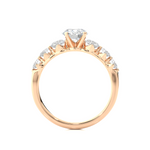 Load image into Gallery viewer, 1.47 CTW Round Lab-Grown Diamond Claw Set Engagement Ring E-F / VVS-VS
