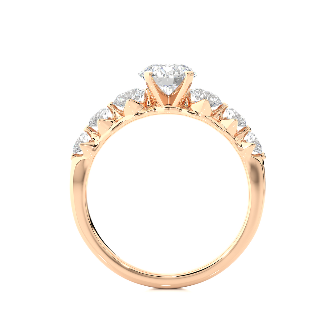 1.47 CTW Round Lab-Grown Diamond Claw Set Engagement Ring E-F / VVS-VS