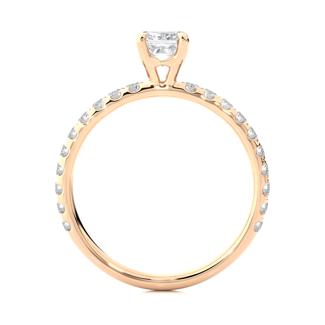1.01 CTW Princess Cut Solitaire Lab-Grown Diamond Engagement Ring