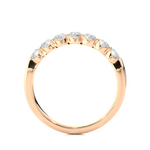 Load image into Gallery viewer, 0.52 CT Round Cut Lab Grown Diamond Bar Set Band  7 Stone IGI Certified
