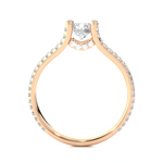Load image into Gallery viewer, 1.08 CTW Round Lab-Grown Diamond Engagement Ring with Split Shank &amp; Hidden Halo E-F / VVS-VS
