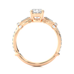 Load image into Gallery viewer, 1.50 Carat Three Stone Lab-Grown Diamond Ring | Round &amp; Baguette Unique Design
