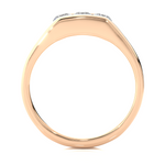 Load image into Gallery viewer, 0.52 CT Men’s Three Stone Lab Grown Diamond Ring | 3 Stone Gold Band
