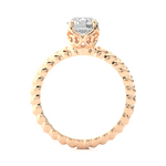 Load image into Gallery viewer, 0.98 CT Round Lab Grown Diamond Solitaire Engagement Ring | Gold Band
