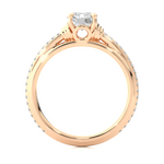 Load image into Gallery viewer, 1.26 CTW Round Lab-Grown Diamond Engagement Ring with Rope-Style Sides E-F / VVS-VS
