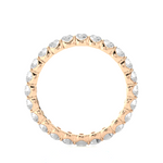 Load image into Gallery viewer, 1.09 CT Round Lab Grown Diamond Bar Set Eternity Band | 24 Stone Gold Ring
