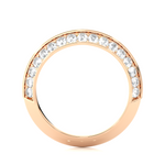 Load image into Gallery viewer, 1.02 CT Round Cut Lab Grown Diamond Two Row Band  34 Stone IGI Certified
