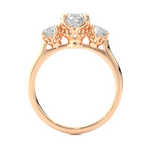 Load image into Gallery viewer, 1.62 CT Round Lab Grown Diamond Three Stone Ring | 3 Stone Gold Band
