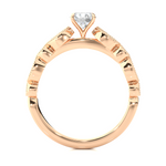 Load image into Gallery viewer, 0.67 CT Round Lab Grown Diamond Vintage Milgrain Ring | 13 Stone Gold Band
