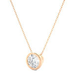 Load image into Gallery viewer, 1.08 CT Lab-Grown Diamond Bezel-Set Pendant Necklace | Round Cut | Solid Gold