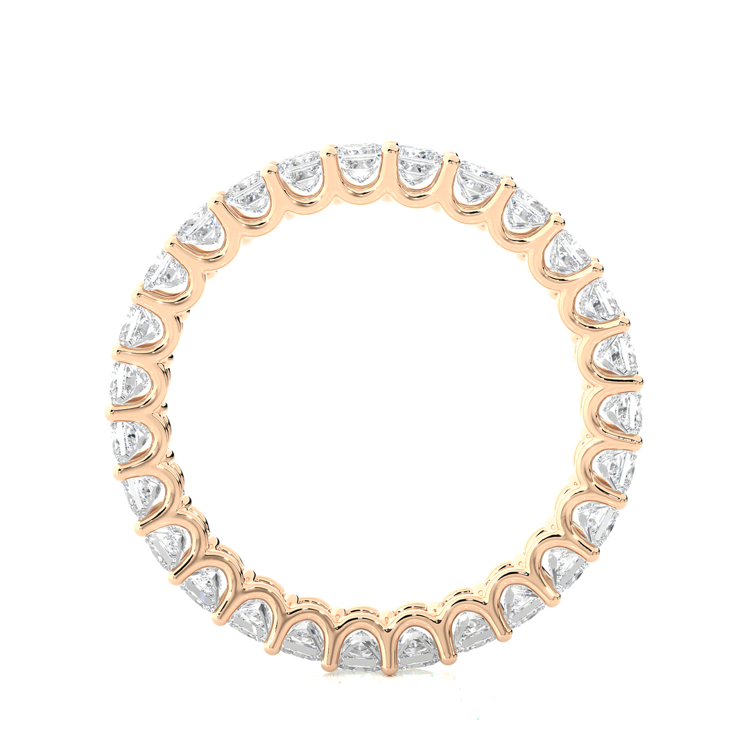 1.93 CT Princess Cut Lab Grown Diamond Eternity Band | 27 Stones | 10K, 14K & 18K Gold