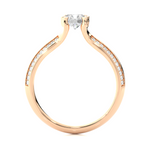 Load image into Gallery viewer, 0.73 CTW Lab-Grown Diamond Pavé Engagement Ring – Round Cut
