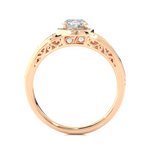 Load image into Gallery viewer, 0.95 Carat Vintage Halo Lab-Grown Round Diamond Ring | Timeless Elegance
