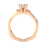 Load image into Gallery viewer, 0.47 CT Round Lab Grown Diamond Solitaire Engagement Ring | Gold Band
