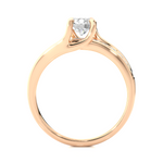 Load image into Gallery viewer, 0.97 CTW Round Lab-Grown Diamond Twisted Engagement Ring with Claw &amp; Channel Set E-F / VVS-VS
