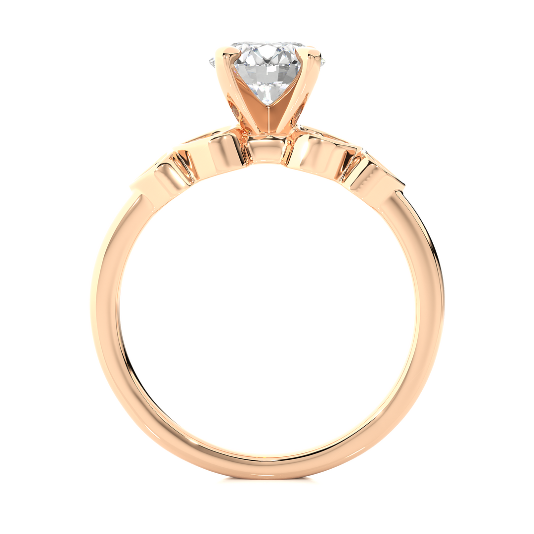 1.21 CTW Round Lab-Grown Diamond Engagement Ring with Prong & Claw Set E-F / VVS-VS