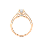 Load image into Gallery viewer, 1.27 CTW Princess &amp; Round Lab-Grown Diamond Engagement Ring with Channel &amp; Prong Set E-F / VVS-VS
