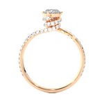 Load image into Gallery viewer, 0.84 CTW Round Lab-Grown Diamond Twisted Engagement Ring E-F / VVS-VS
