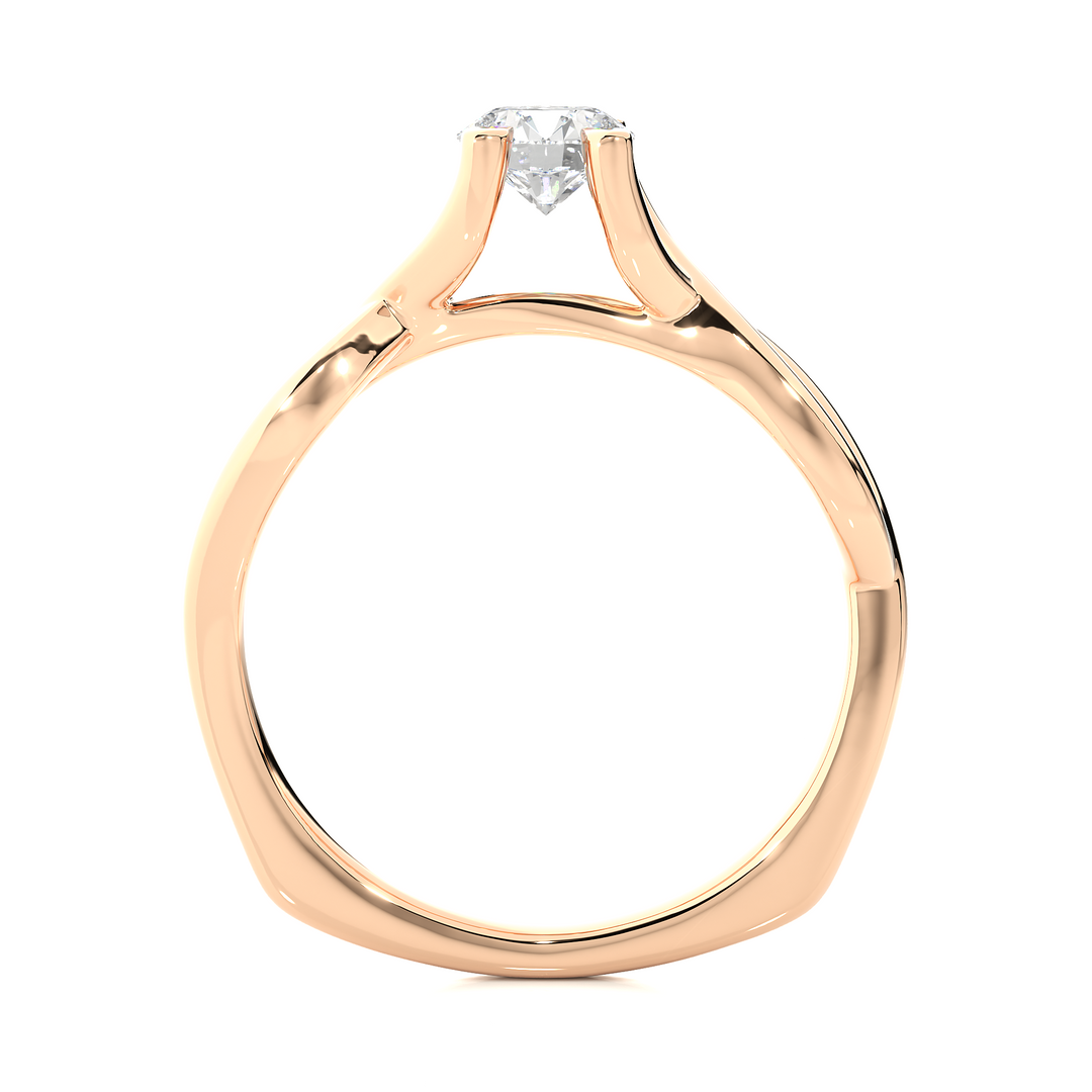 0.47 CT Lab Grown Diamond Infinity Engagement Ring | Gold Band