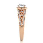 Load image into Gallery viewer, 0.95 Carat Vintage Halo Lab-Grown Round Diamond Ring | Timeless Elegance

