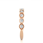 Load image into Gallery viewer, 0.69 CT Round Cut Lab Grown Diamond Bezel &amp; Prong Set Band  10 Stone IGI Certified
