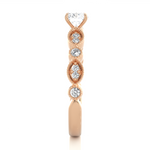 Load image into Gallery viewer, 0.67 CT Round Lab Grown Diamond Vintage Milgrain Ring | 13 Stone Gold Band
