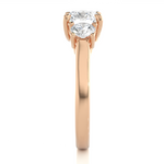 Load image into Gallery viewer, 1.95 CT Round Lab Grown Diamond Three Stone Ring | 3 Stone Gold Band
