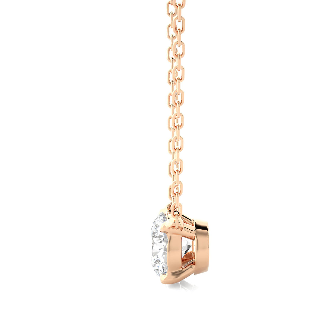 1.03 CT Lab-Grown Diamond Solitaire Pendant Necklace | Round Cut | 4-Prong | Solid Gold