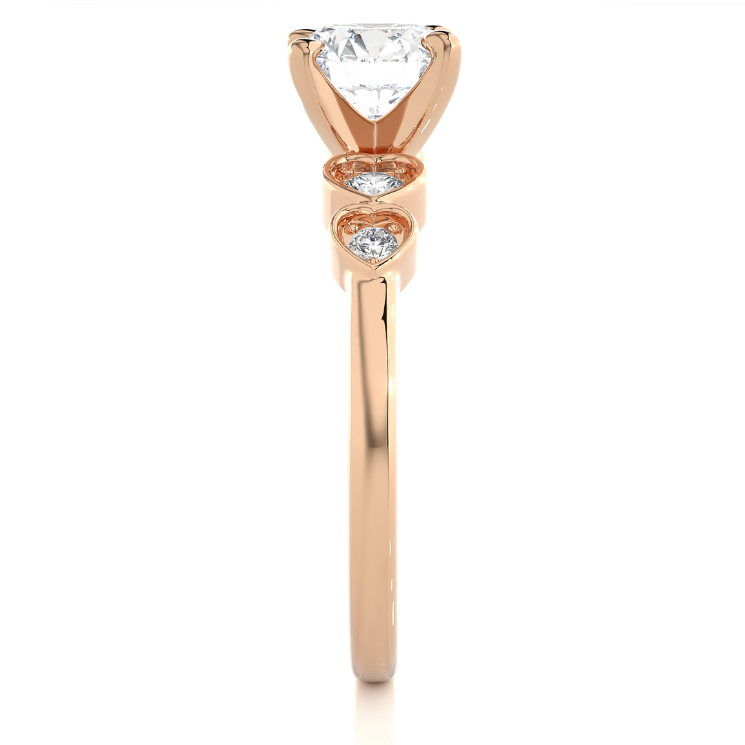 1.21 CTW Round Lab-Grown Diamond Engagement Ring with Prong & Claw Set E-F / VVS-VS