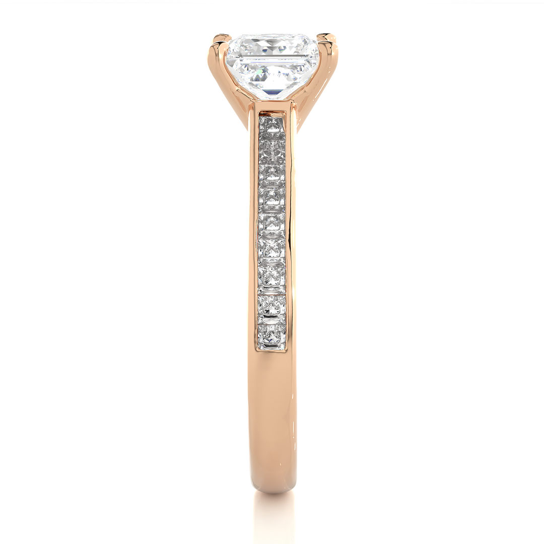 1.95 CTW Princess Cut Lab-Grown Diamond Channel Set Engagement Ring E-F / VVS-VS