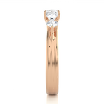 Load image into Gallery viewer, 0.96 CT Princess Cut Three Stone Lab Grown Diamond Ring with Round Side Stones

