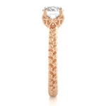 Load image into Gallery viewer, 0.98 CT Round Lab Grown Diamond Solitaire Engagement Ring | Gold Band
