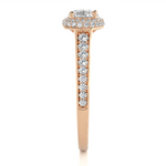 Load image into Gallery viewer, 0.92 CT Round Diamond Halo Lab Grown Ring with 59 Stones
