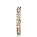Load image into Gallery viewer, 1.20 CT Round Lab Grown Diamond Channel Set Eternity Band | 30 Stone Gold Ring

