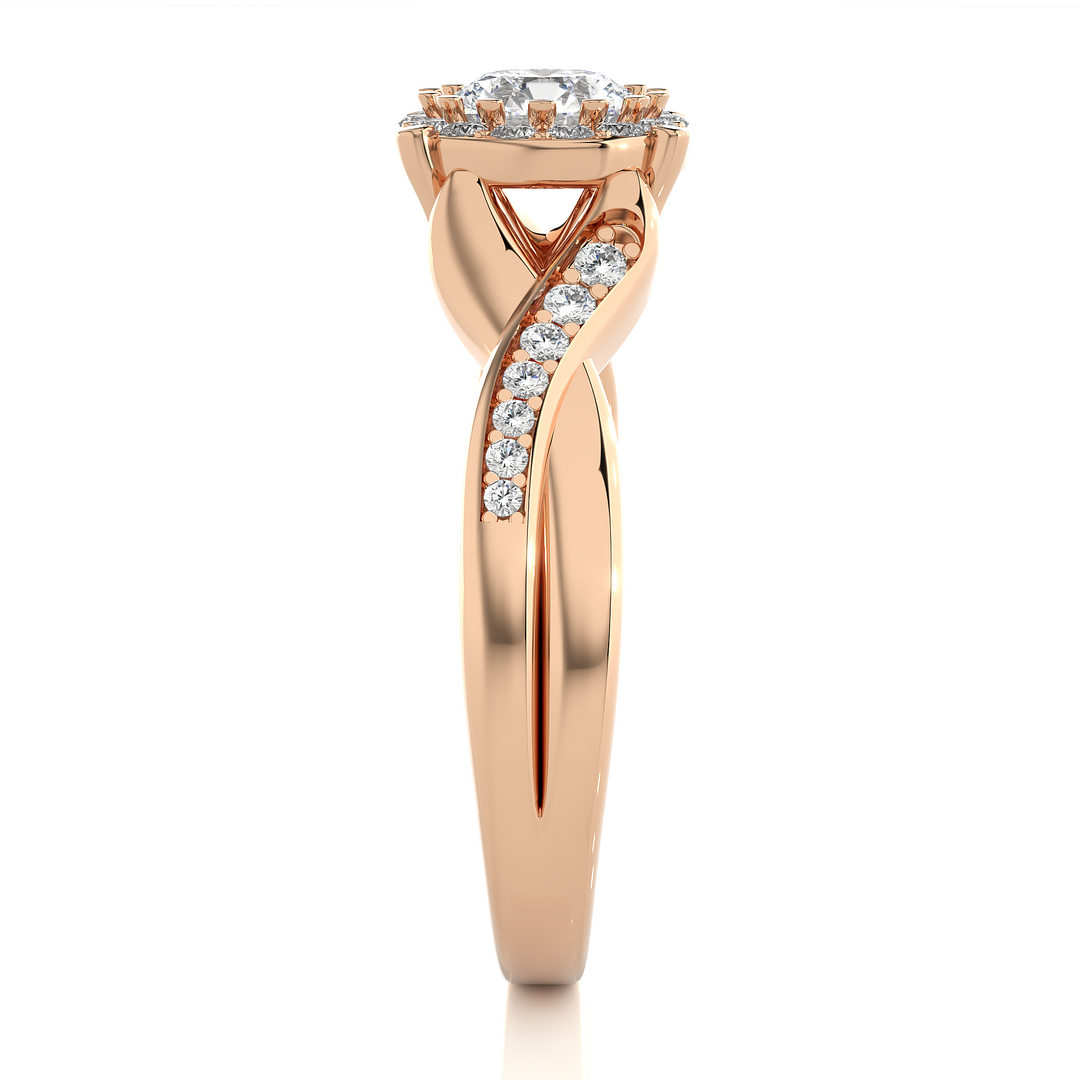 0.83 Carat Vintage Style Lab-Grown Round Diamond Ring | Timeless Elegance