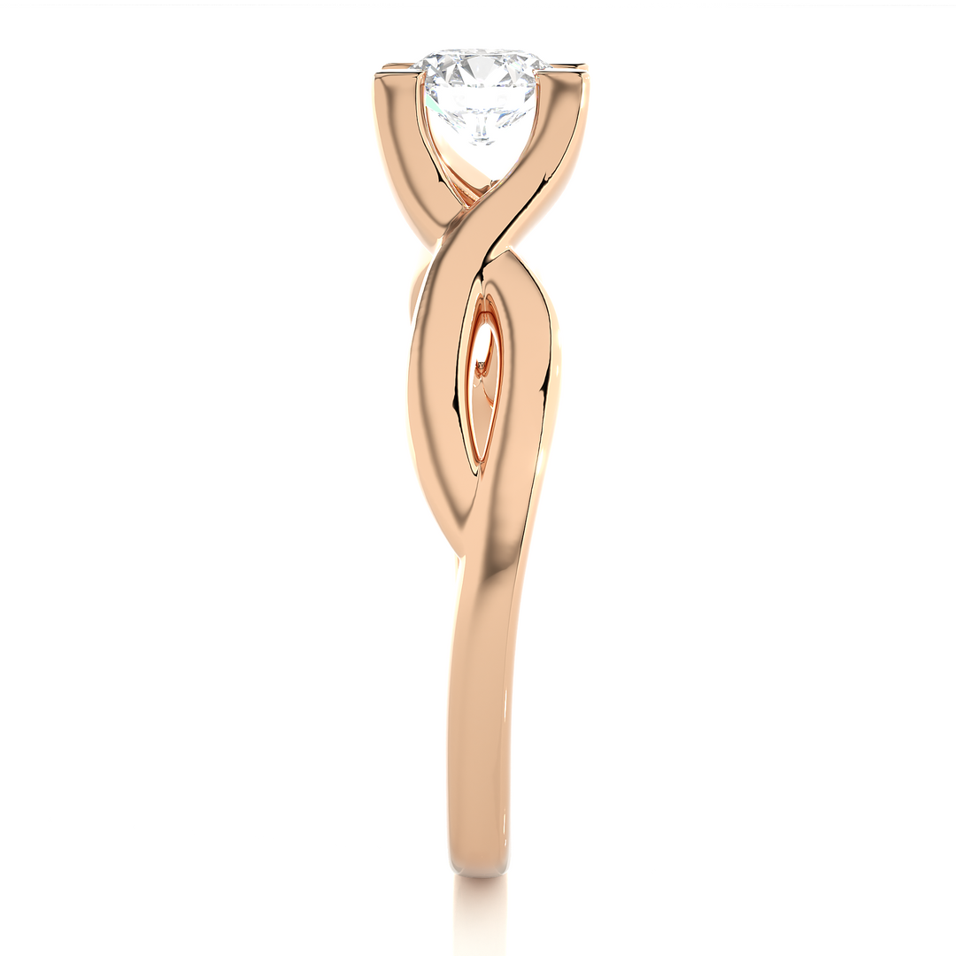 0.47 CT Lab Grown Diamond Infinity Engagement Ring | Gold Band