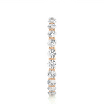 Load image into Gallery viewer, 1.09 CT Round Lab Grown Diamond Bar Set Eternity Band | 24 Stone Gold Ring
