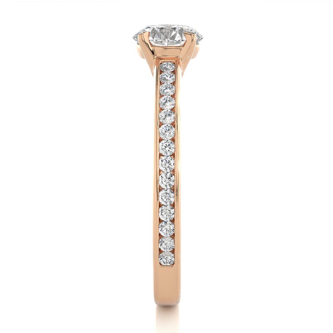 1.27 CTW Round Lab-Grown Diamond Channel Set Engagement Ring