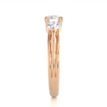 Load image into Gallery viewer, 1.39 CT Round Lab Grown Diamond Three Stone Ring | 3 Stone Gold Band
