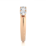 Load image into Gallery viewer, 1.11 CT Round Cut Lab Grown Diamond Band  5 Stone IGI Certified
