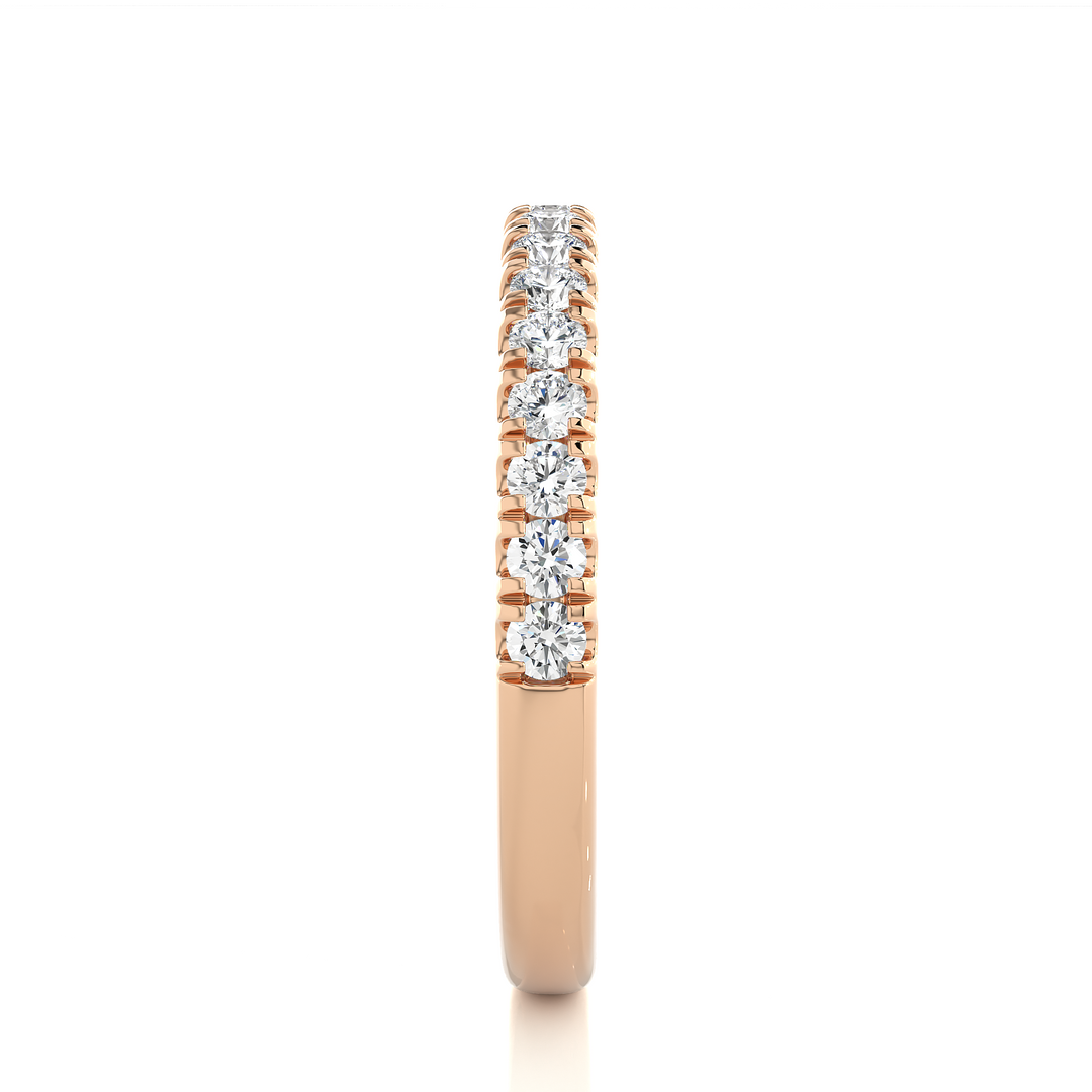 0.25 CT Round Lab Grown Diamond Petite Micro Pave Ring  16 Stone IGI Certified