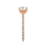 Load image into Gallery viewer, 1.58 CTW Round Lab-Grown Diamond Engagement Ring with Micropave &amp; Prong Set E-F / VVS-VS
