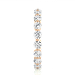 Load image into Gallery viewer, 2.03 CT Round Lab Grown Diamond Bar Set Eternity Band | 20 Stone Gold Ring
