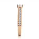 Load image into Gallery viewer, 0.48 CTW Round Lab-Grown Diamond Engagement Ring with Milgrain Detailing E-F / VVS-VS
